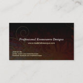 Beau Carte de visite Brown Curly personnalisable (Dos)