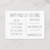 Beau carte de visite de chaton (Dos)