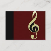 Beau carte de visite de clef triple d'or (Dos)