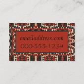 Beau Carte de visite de conception de tapis orient (Dos)