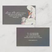 beau carte de visite de dame de style à la mode (Devant / Derrière)