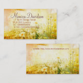 Beau carte de visite de marguerites (Devant / Derrière)