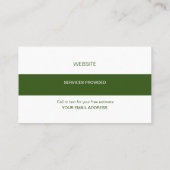 Beau Carte de visite de paysage photo (Dos)