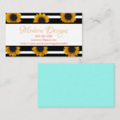 BEAU Carte de visite DE SUNFLOWERS (Devant / Derrière)