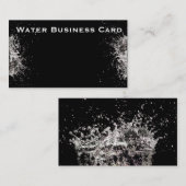 Beau carte de visite d'éclaboussure de l'eau (Devant / Derrière)