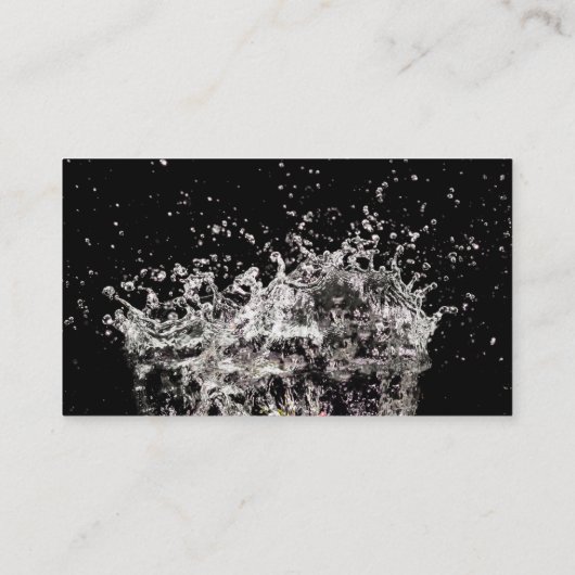 Beau carte de visite d'éclaboussure de l'eau (Dos)