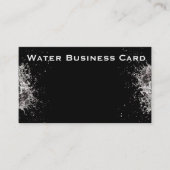 Beau carte de visite d'éclaboussure de l'eau (Devant)