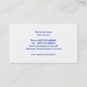 beau carte de visite d'élément arrière - plan (Dos)