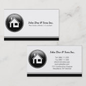 Beau carte de visite d'icône d'agent immobilier (Devant / Derrière)