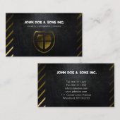 Beau carte de visite d'icône d'or de noir de (Devant / Derrière)