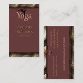 Beau carte de visite d'instructeur de yoga (Devant / Derrière)