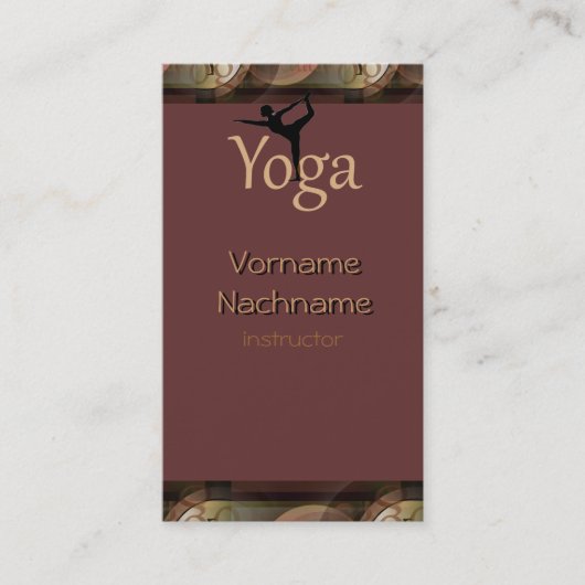 Beau carte de visite d'instructeur de yoga (Devant)