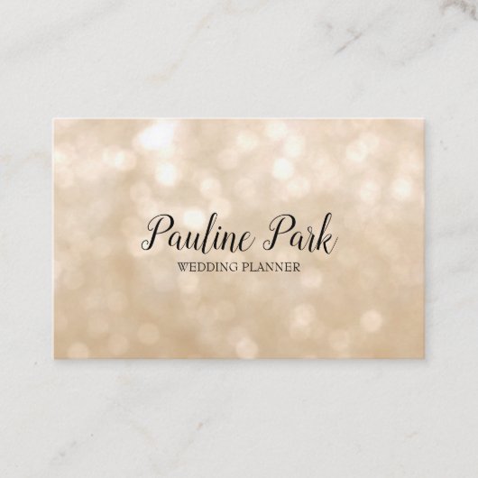 Beau carte de visite élégant avec le bokeh (Devant)