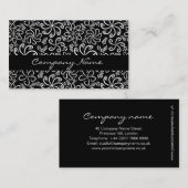 Beau Carte de visite noir et blanc (Devant / Derrière)