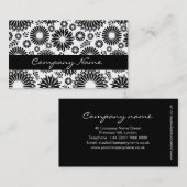 Beau Carte de visite noir et blanc (Devant / Derrière)