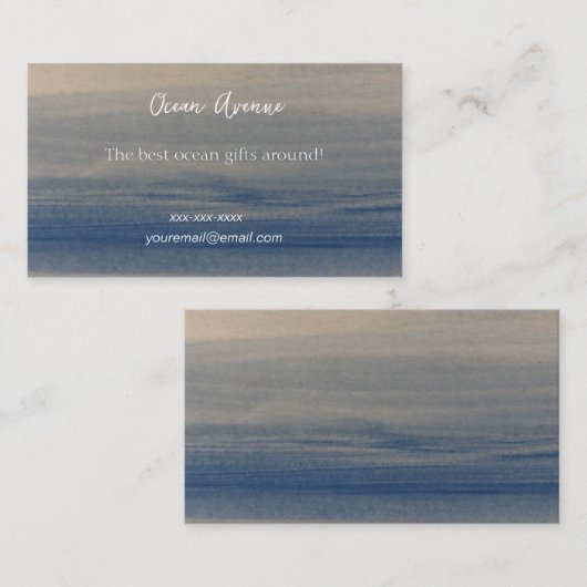 BEAU Carte de visite OCÉAN (Devant / Derrière)