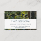 Beau Carte de visite photo paysage (Dos)