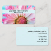 Beau Carte de visite photo Pink Flower Up (Devant / Derrière)