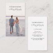 Beau carte de visite pour photographe mariage (Devant / Derrière)