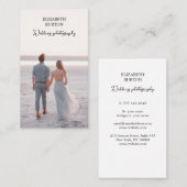 Beau carte de visite pour photographe mariage (Devant / Derrière)