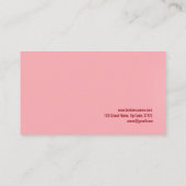 Beau carte de visite rose apaisant de roses de (Dos)