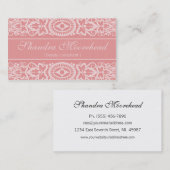 Beau carte de visite rose de consultant en matière (Devant / Derrière)