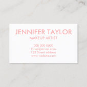 Beau carte de visite simple moderne de rose (Dos)