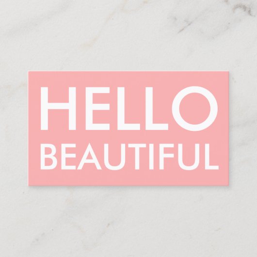 Beau carte de visite simple moderne de rose (Devant)