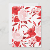 Beau Carte photo de Noël Floral Rouge (Dos)