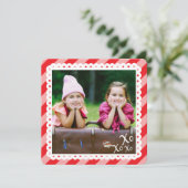 Beau carte photo de Valentine de rayures (Debout devant)