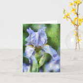Beau Carte pour notes Iris violet (Fleur jaune)