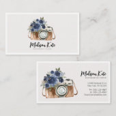 Beau Cartes de visite de caméra aquarelle (Devant / Derrière)