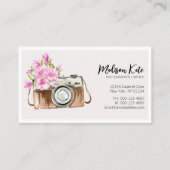 Beau Cartes de visite de caméra aquarelle (Dos)