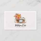 Beau Cartes de visite de caméra aquarelle (Devant)