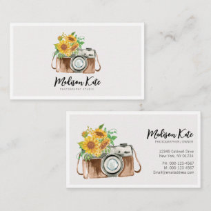 Beau Cartes de visite de caméra aquarelle