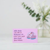 Beau Cartes de visite de cygne violet (Debout devant)