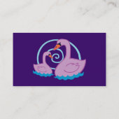 Beau Cartes de visite de cygne violet (Dos)