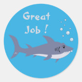 Beau Cartoon Shark Blue Reward Stickers (Devant)