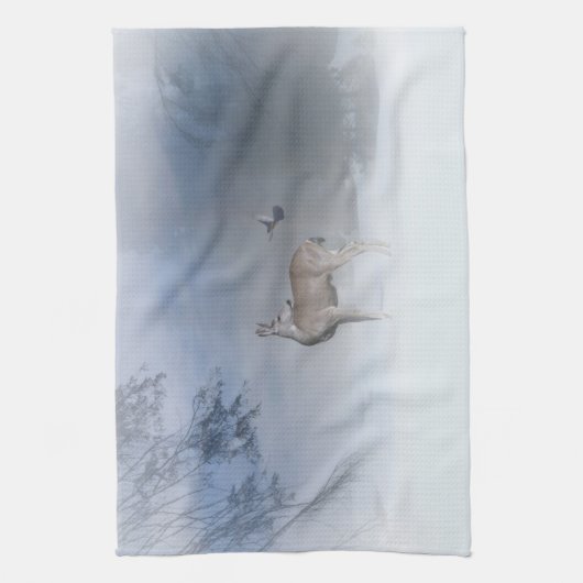 Beau cerf et Jay dans les serviettes de bain de ne (Vertical)