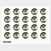Beau chat siamois Photo Classic Sticker rond (Feuille)