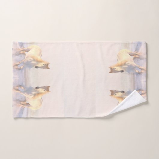 Beau Cheval Blanc Sauvage (Serviette à main)