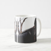 Beau Cheval foncé Animaux Café Mug (Devant droit)