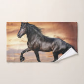 Beau Cheval Noir (Serviette à main)
