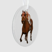 Beau cheval ravit les propriétaires en course clas (devant)