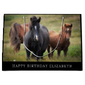 Beau cheval réversible Grand sac cadeau (Devant)