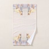 Beau Cheval Sauvage Blanc (Serviette à main)