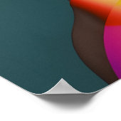 Beau Cheveux Noir 4 Panneau Poster 40x40 (Coin)