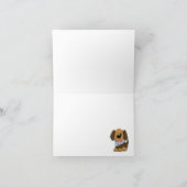 Beau Chien Chien Chien Brown plié Merci note (Intérieur)