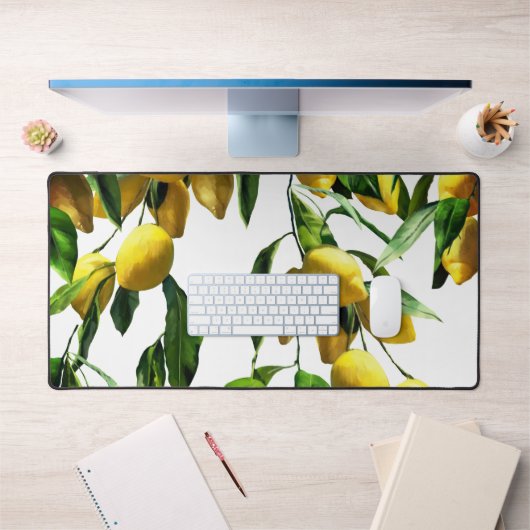 Beau citron tropical design - Mat de bureau (Bureau 1)