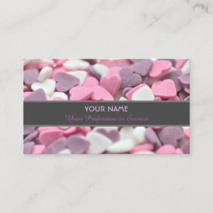 Beau coeur de sucre carte de visite